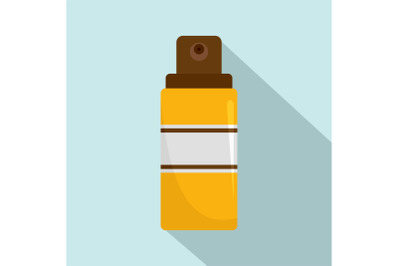 Sun aqua spray icon, flat style