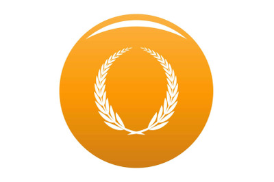Victory icon vector orange