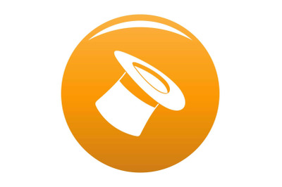 Inverted hat icon vector orange