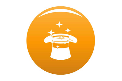 Hat with a star icon vector orange
