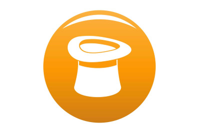 Inverted hat icon vector orange