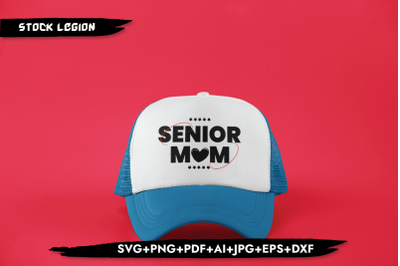 Senior Mom Heart SVG