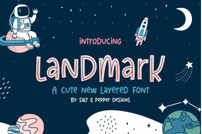Landmark Font (Kids Fonts, Fun Fonts, Handwritten Fonts)