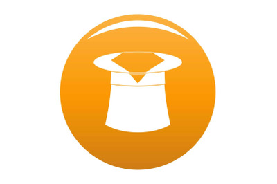 Hat with napkin icon vector orange