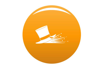 Magic hat icon vector orange