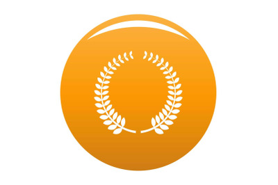 Awarding icon vector orange
