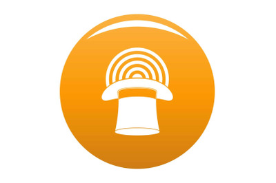 Hat with glow icon vector orange