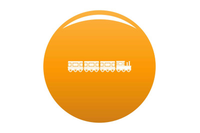 Train icon vector orange