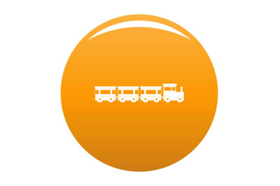 Express train icon vector orange