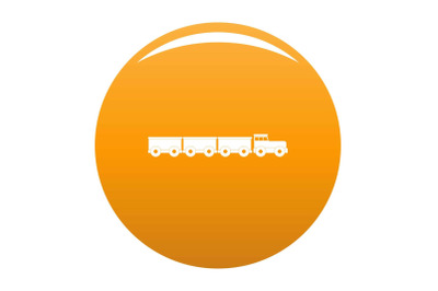 Tourist train icon vector orange