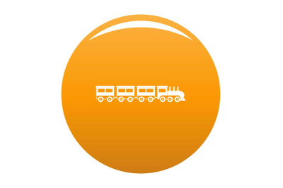 Compartment train icon vector orange