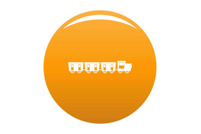 Reserved carriages icon vector orange