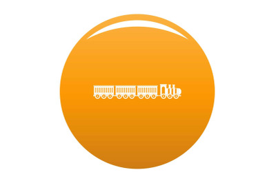 Sedentary train icon vector orange