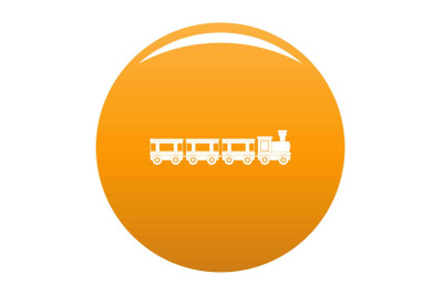 Wagons icon vector orange