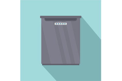 Refrigerator icon, flat style