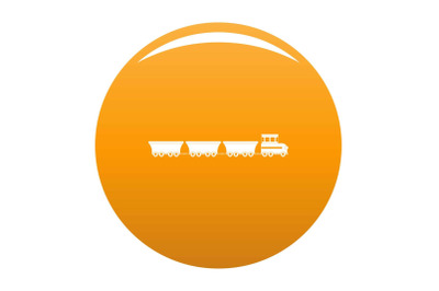 commercial train icon vector orange