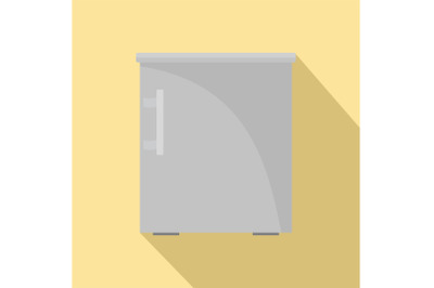 Small fridge icon, flat style