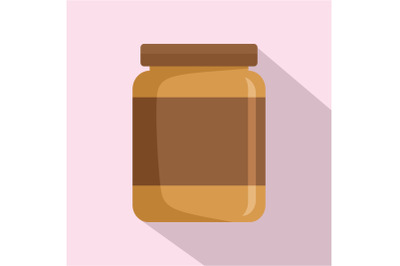 Butter jar icon, flat style