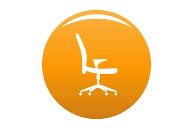 Soft chair icon vector orange