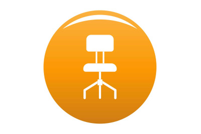 Hard chair icon vector orange