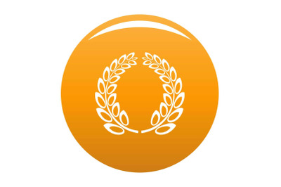 Trophy wreath icon vector orange