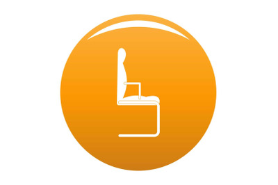 Chair icon vector orange