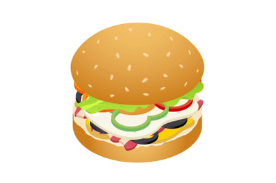 Hamburger icon, isometric style
