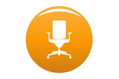 Comfortable armchair icon vector orange