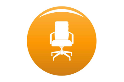 Office chair icon vector orange