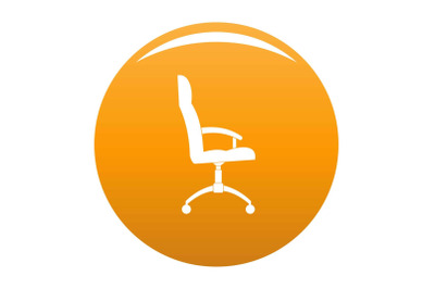 Office armchair icon vector orange