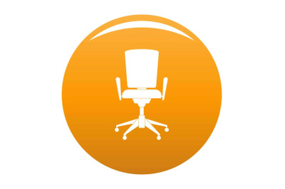 Chair with back icon vector orange