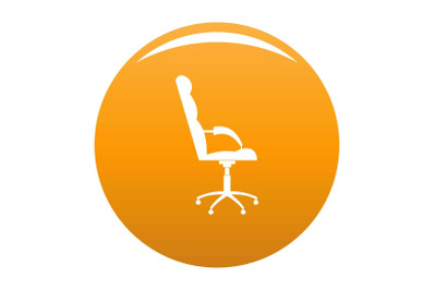 Armchairwith armrests icon vector orange