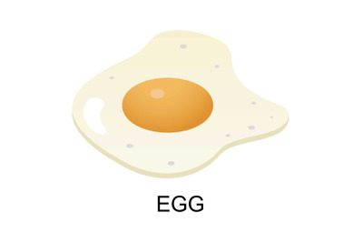 Egg icon, isometric style