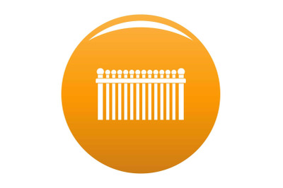 Fence with ball icon vector orange