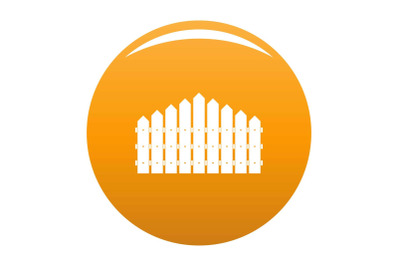 Triangular fence icon vector orange