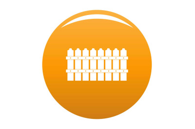 Low fence icon vector orange