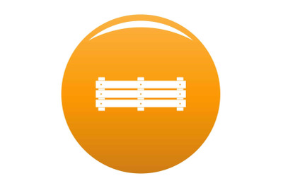 Wide fence icon vector orange