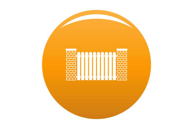 City fence icon vector orange