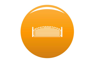 Metal fence icon vector orange