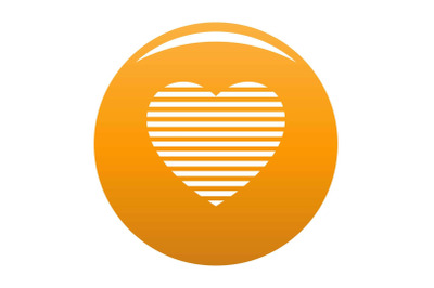Warm heart icon vector orange