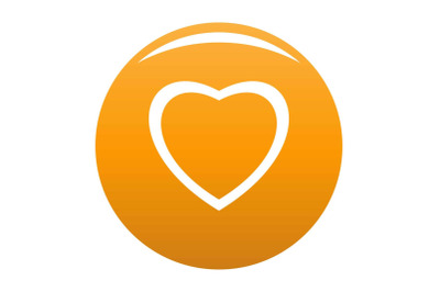 Fearless heart icon vector orange