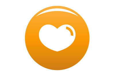 Loving heart icon vector orange