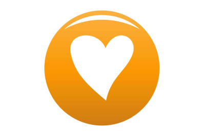 Cruel heart icon vector orange