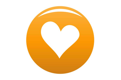 Evil heart icon vector orange