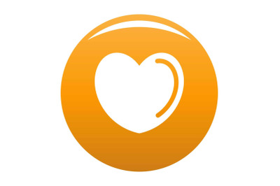 Poisoned heart icon vector orange