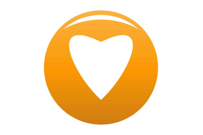 Proud heart icon vector orange