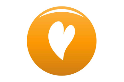 Deaf heart icon vector orange