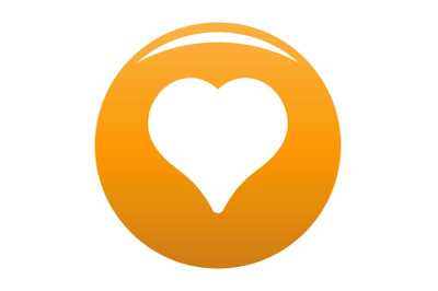 Magnanimous heart icon vector orange