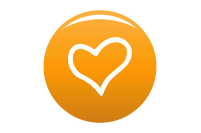 Faithful heart icon vector orange