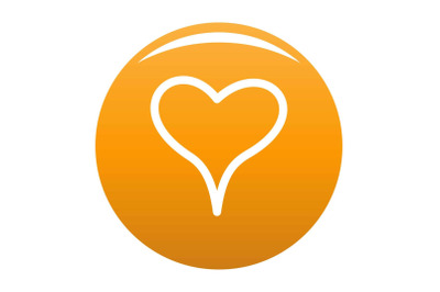 Woman heart icon vector orange